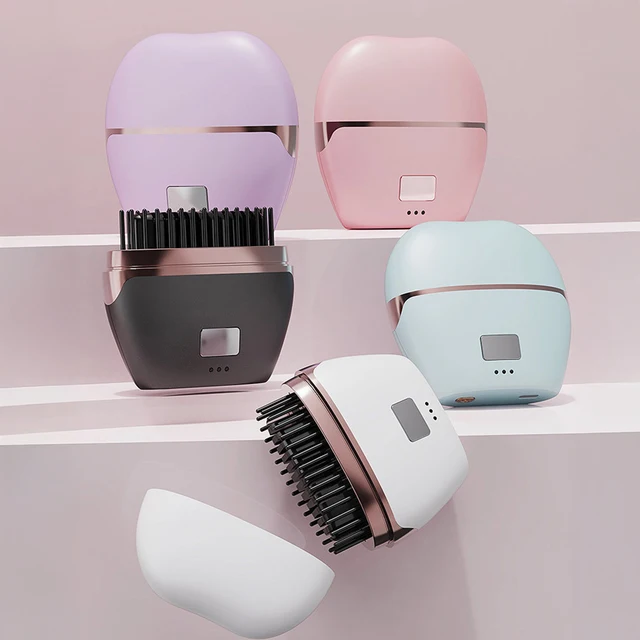 New Multifunctional Electric Heating Hair Straightener Brush Portable Rechargeable Cordless Straightening Comb Hairdressing Tool