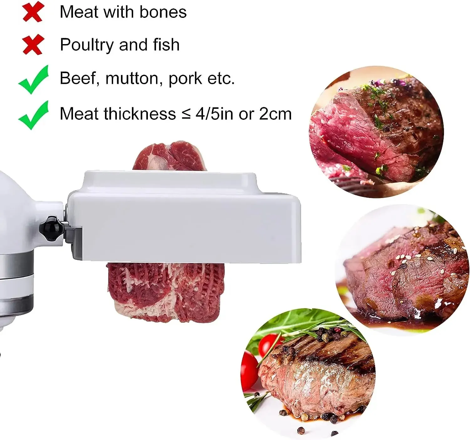 Meat Tenderizer Attachment for All KitchenAid Household Stand Mixers Mixers Accesssories Meat Tenderizers No More Jams and Brea meat tenderizer