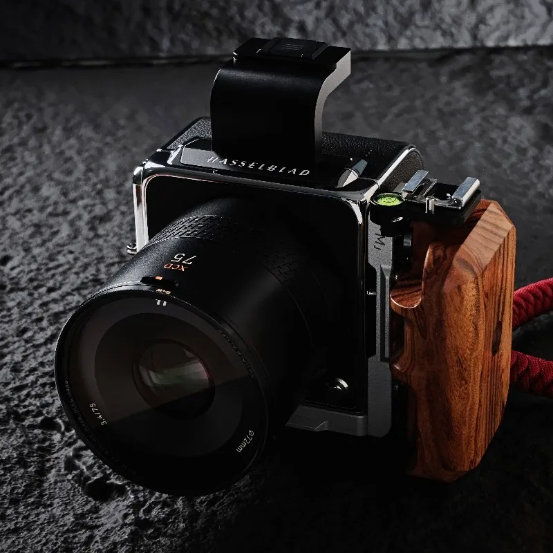 Hasselblad 907X 50C 100C 카메라 케이지용 손잡이가 있는 나무 그립 L-브래킷 플레이트