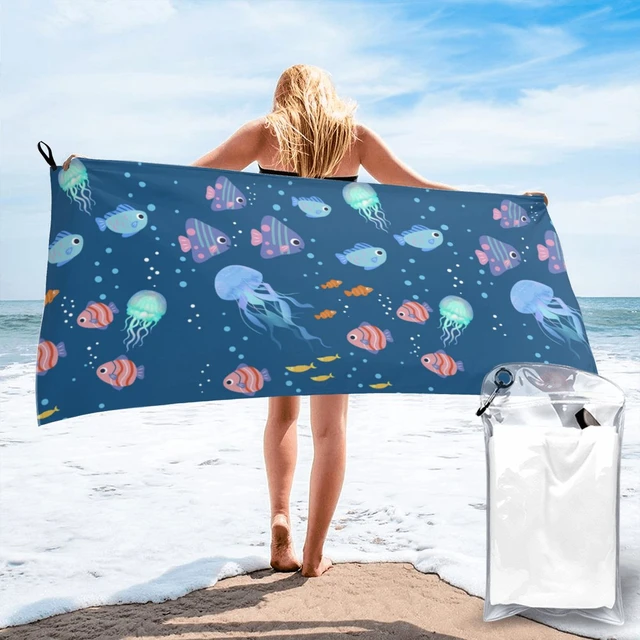 Soft Towels Quick-Dry Microfiber Bath Towel Gym Sport Travel Beach easy to  carry