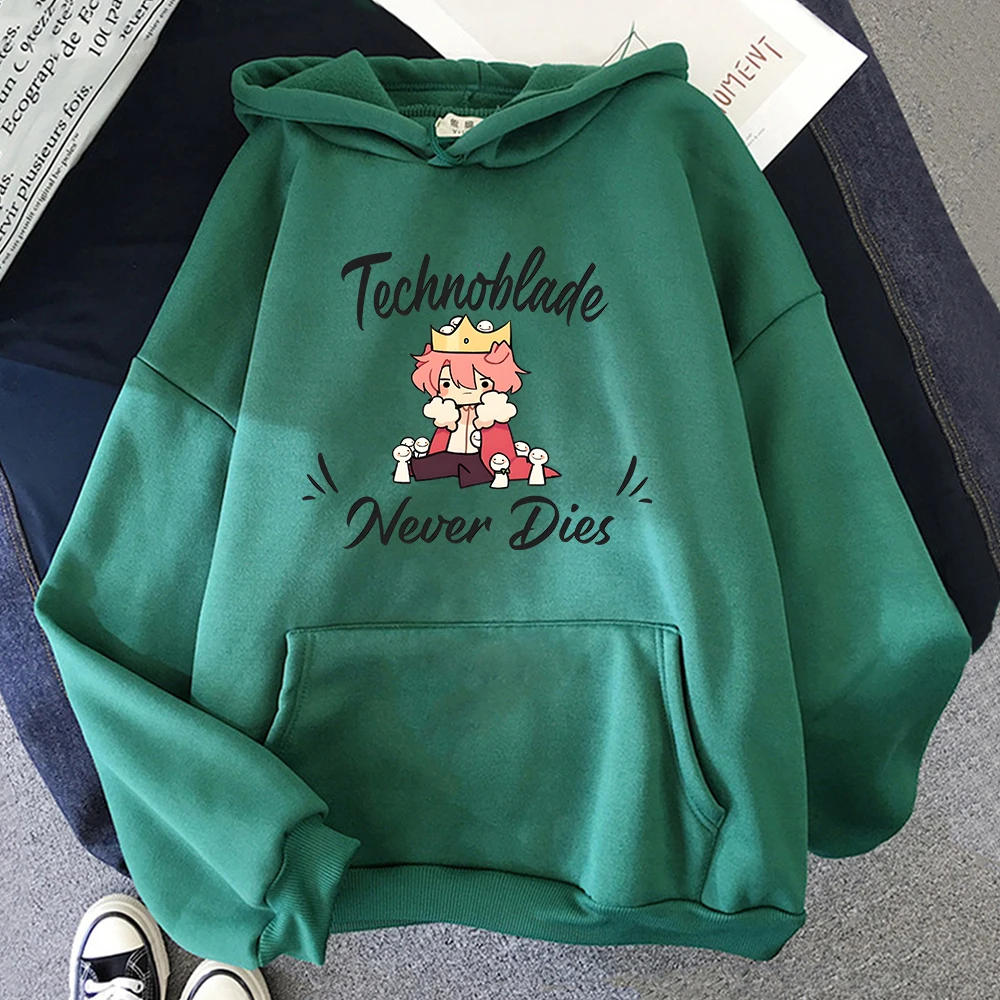 Dream SMP เกม Crewneck Hoodie Retro สไตล์ Technoblade Never Dies