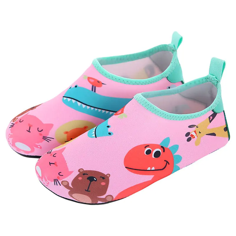 Boys Girls Water Shoes Kids Barefoot Beach Seaside Aqua Socks Children Dinosaur Soft Diving Wading Shoes Surfing Swimming water shoes aqua shoes diving shoes barefoot shoes diving socks