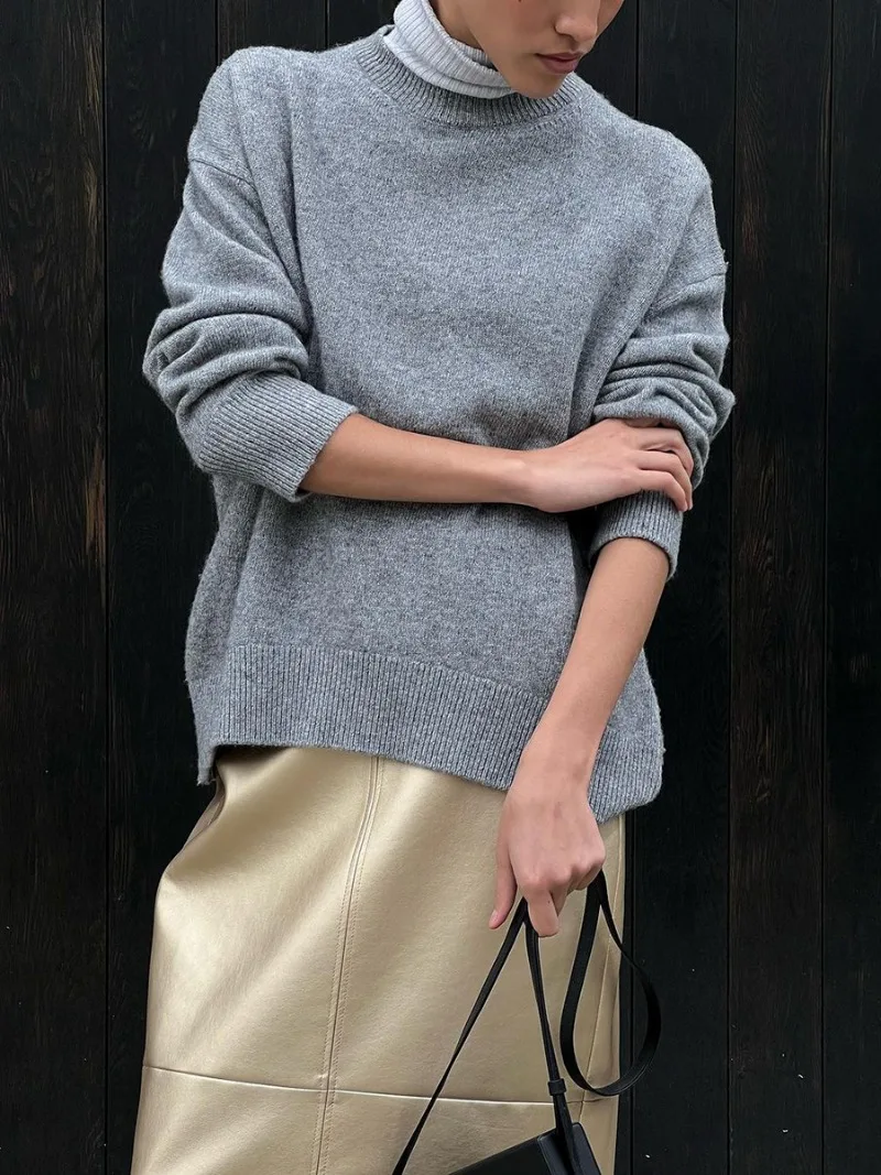 Slit PU Skirts For Women 2025 Spring New Slim Y2K Sheath Skirt Femme Street Solid Casual Fashion Elegant Skirts Womens