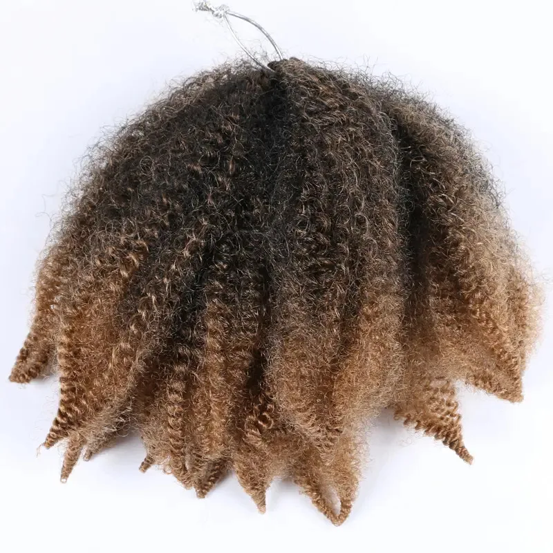 8inch Curly Braid Hair Synthetic Extensions Short Braiding Hair For Africa Women Pure Color Afro Kinky Curly Hair Braids 4
