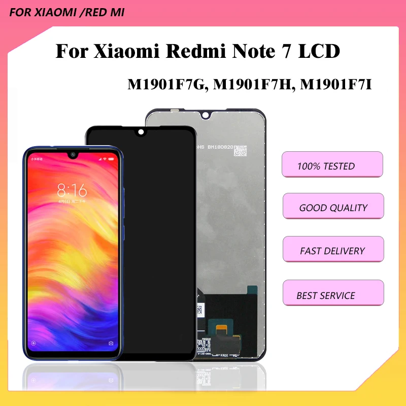 6.3 "Per Xiaomi Redmi Note 7 Display Lcd Touch Screen Sostituzione Per Redmi Note 7 Pro Lcd Display Muslimah