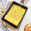 Expanded Size Japanese Tamagoyaki Flat Pan Rectangle Non-Stick Frying Square Egg Roll Omelette Pan With Wooden Handle 2