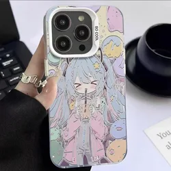 Cartoon Anime Hatsune Miku Soft Anti - Fall Protective Phone Case - iPhone - 13 Pro Max (C)