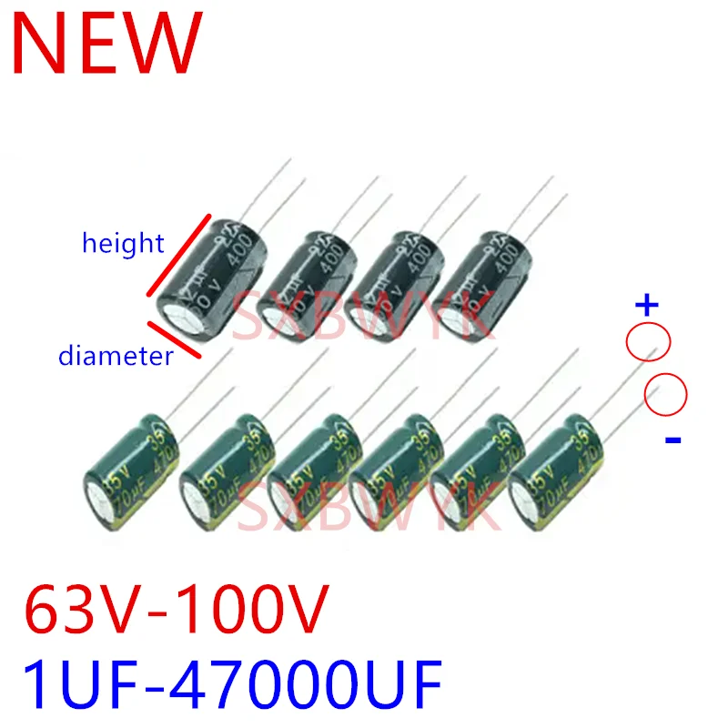 10PCS Aluminum electrolytic capacitor 160V 200V 250V 1 2.2 3.3 4.7 6.8 8.2 10UF 15 22 33 39 47 68 82 100UF 120 150 220 470 680UF electrolytic capacitor aluminum capacitor aluminum electrolytic capacitor