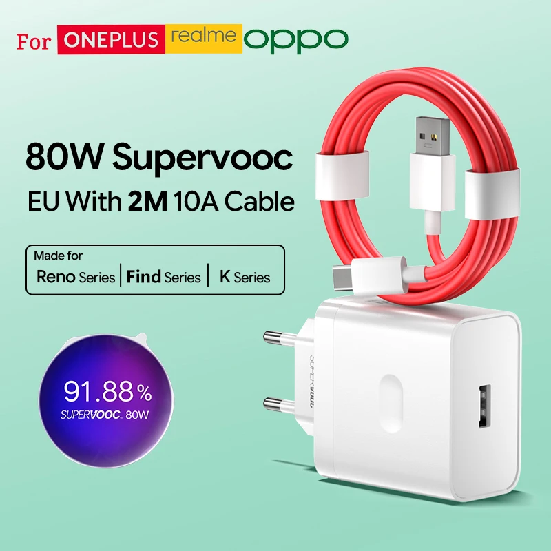 ตัวเลือกสินค้า OPPO 80W SuperVOOC Charger ชาร์จเร็ว สาย USB Type-C ใช้ได้กับหลายรุ่น