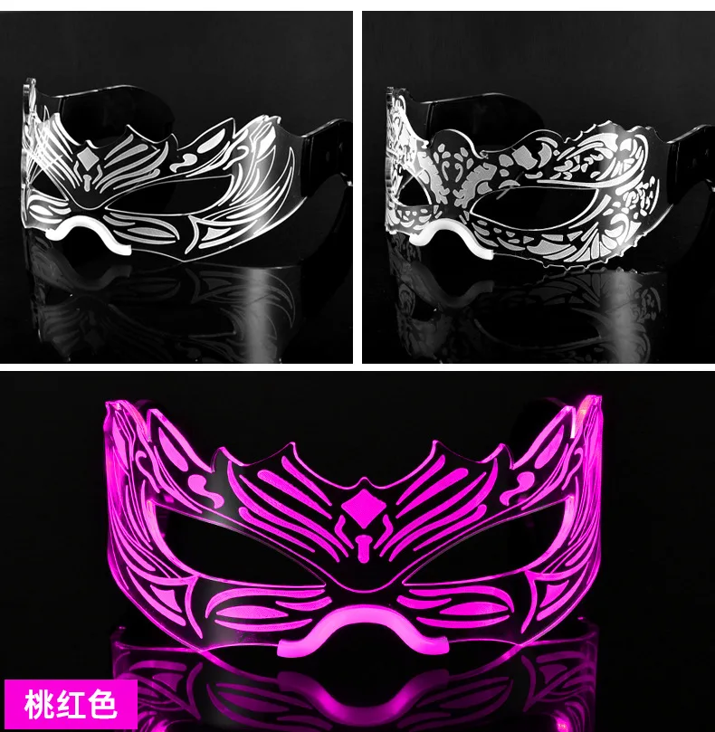 LED Visor Glasses Light Up Cyberpunk Futuristic Luminous Cosplay Glasses