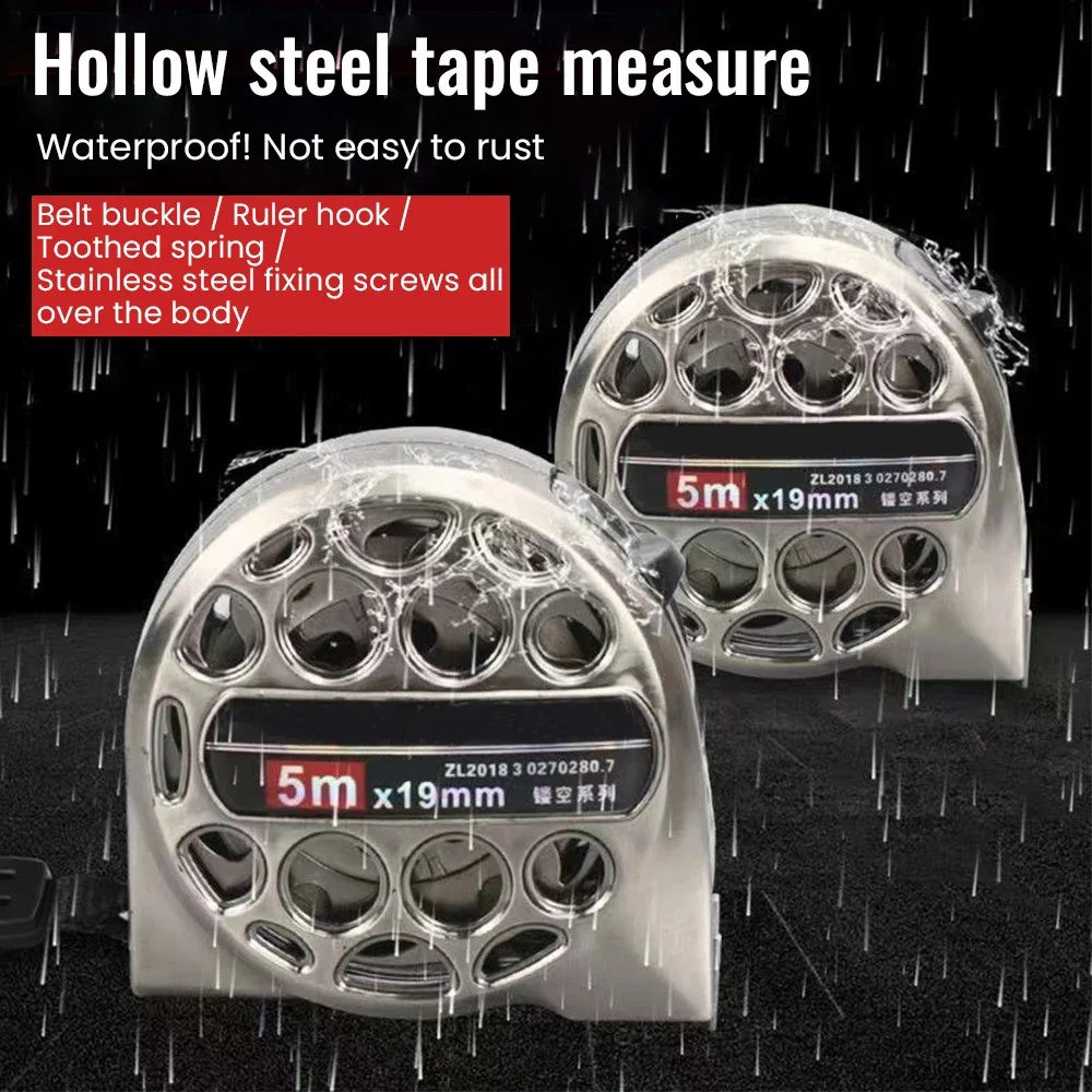 Stainless Steel Tape Waterproof High Precision Steel Tape Home Hollow Thickened Hard Rust Prevention tape measure measuring tape