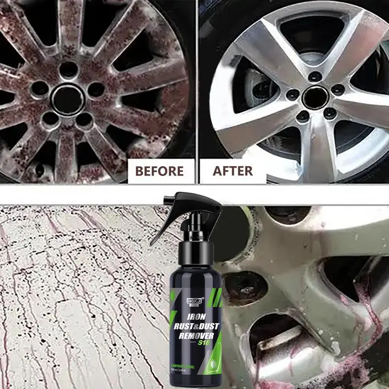 Iron Remover HGKJ S18 50/100ML Protect Wheels And Brake Discs From Iron Dust Rim Rust Cleaner Auto Detail ChemmicalCar Care