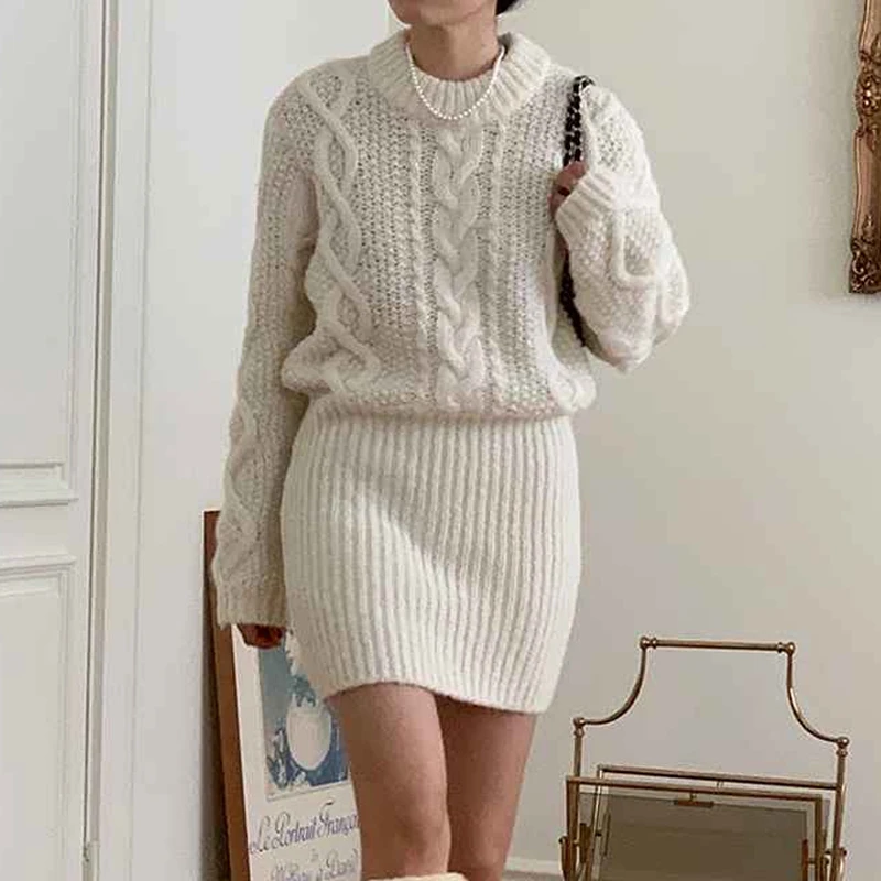 Autumn Knitted Sweater Dress for Women