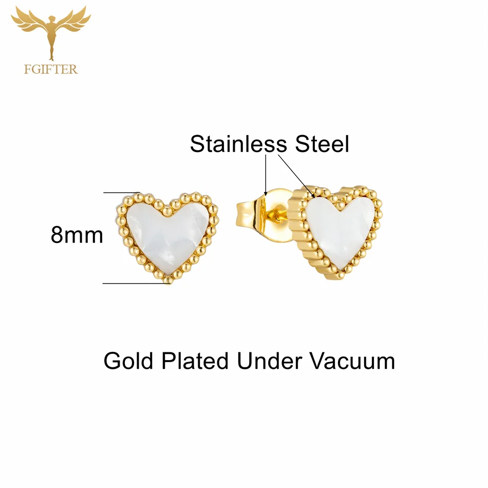Small Gold Heart Earrings For Women Girls 18k Gold Plated Stainless Steel Chunky Polished Elegant Valentins's Statement Studs Dainty Lightweight Heart Drop Earring Jewellery For Mother Lover