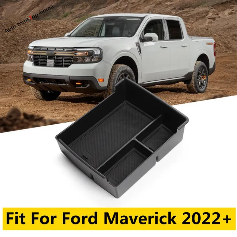 

Car Central Armrest Storage Box Console Arm Rest Tray Pallet Container Cover Trim Fit For Ford Maverick 2022 2023 Accessories