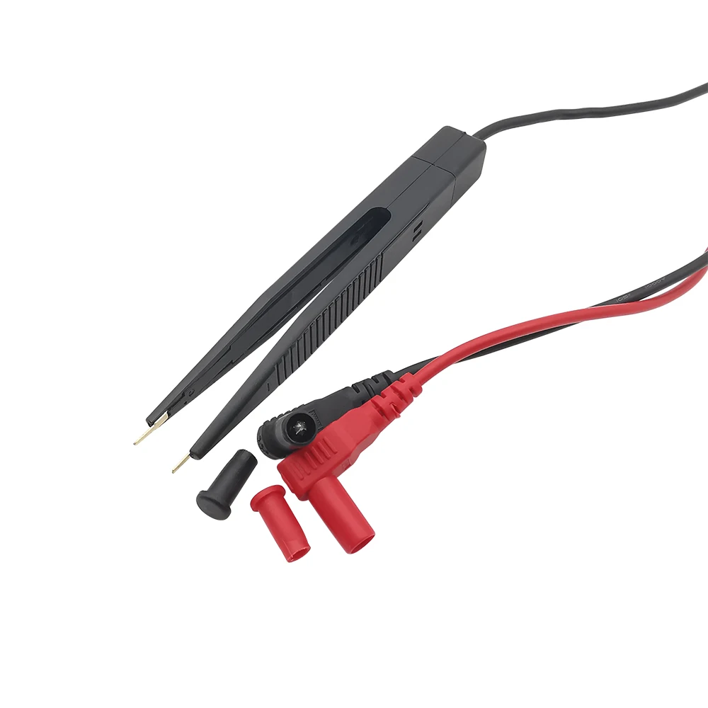 SMD 칩 부품 멀티미터 테스트 후크 클립 핀셋 리드 LCR 테스트 도구 테스터 미터 펜 프로브, 4mm 바나나 플러그, 1 개