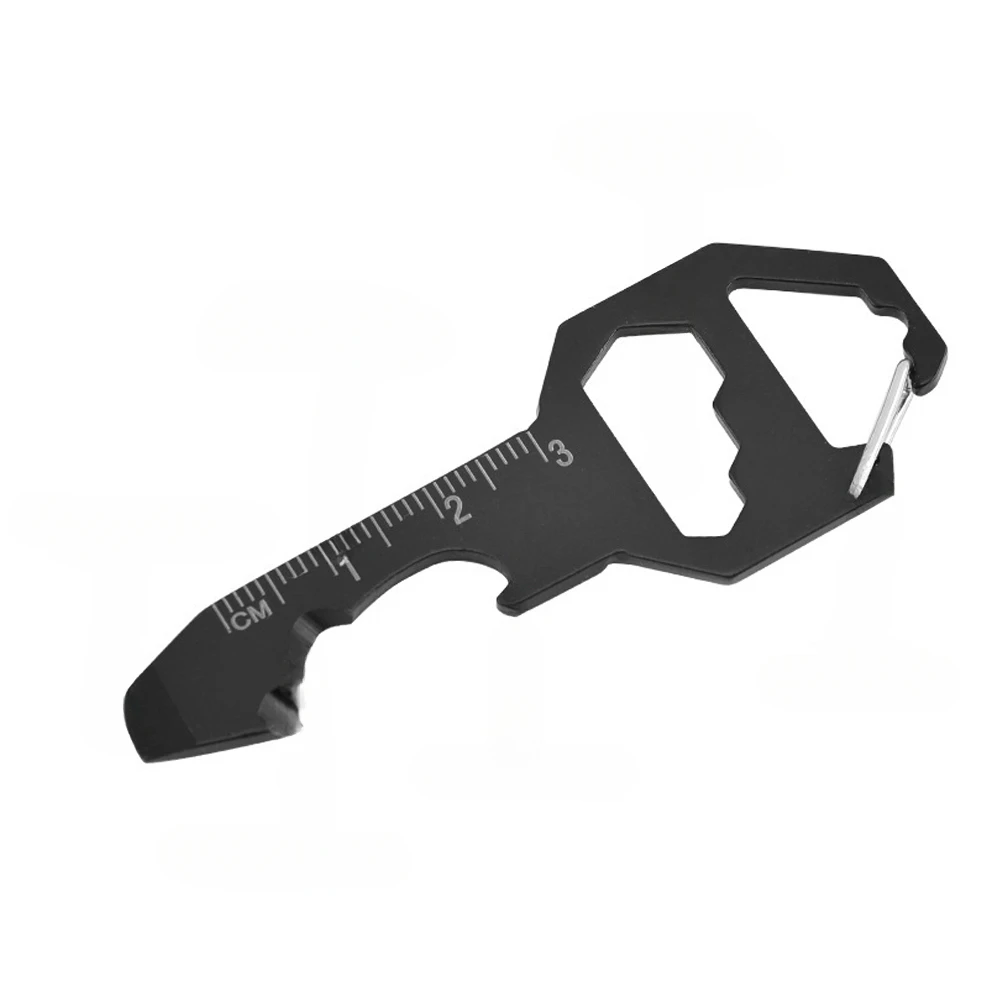 

Mini Multifunction Stainless Steel Key Shape EDC Tool Keychain Screwdriver Slotted Screw Driver Wrench Cutter Pocket Repair Tool