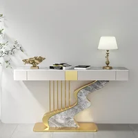 Midcentry Marble Nordic Entrance Hallway Console Table