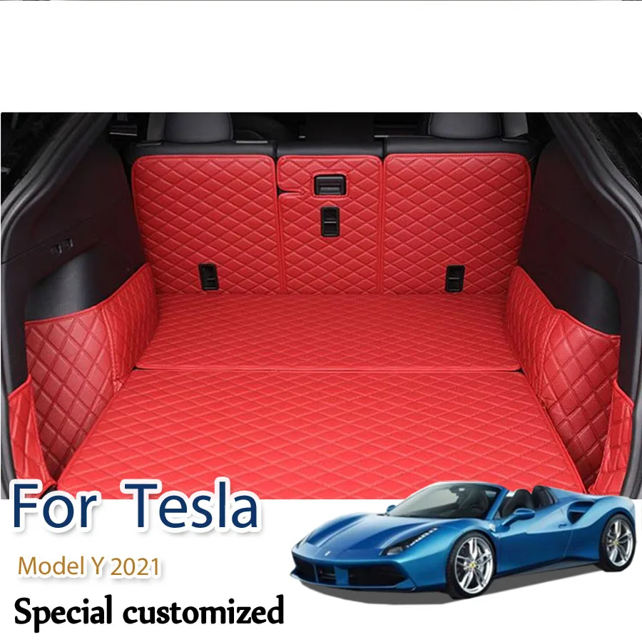 GoodQualitySpecialCarTrunkMatsForTeslaModelY2021Waterproof