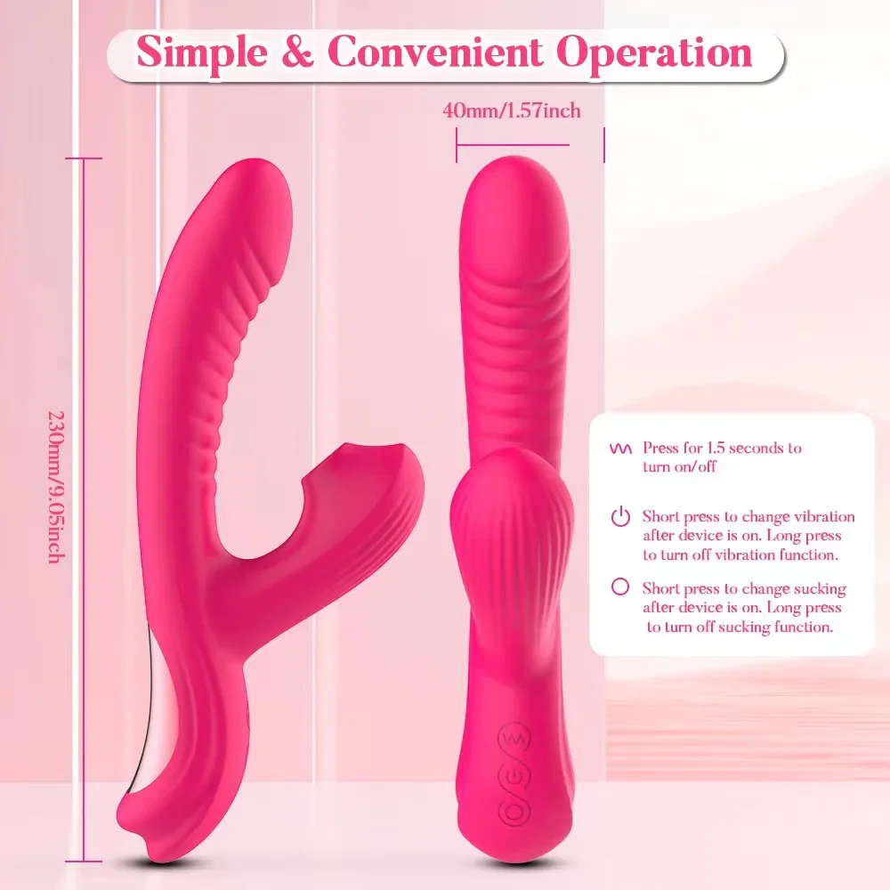 Clitoral Sucking Vibrator Female Dildo Vaginal Wiggling Massager Clitoris Sucker Vacuum Stimulator Sex Toys For Women Adults 18