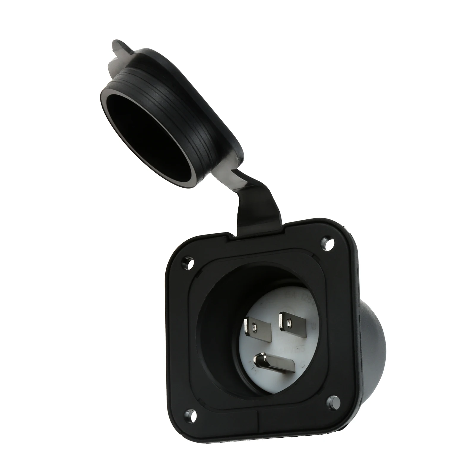 Rv Outlet Cover Recessed Outlet Box RV Shore Power Inlet Plug NEMA 5-15 ...