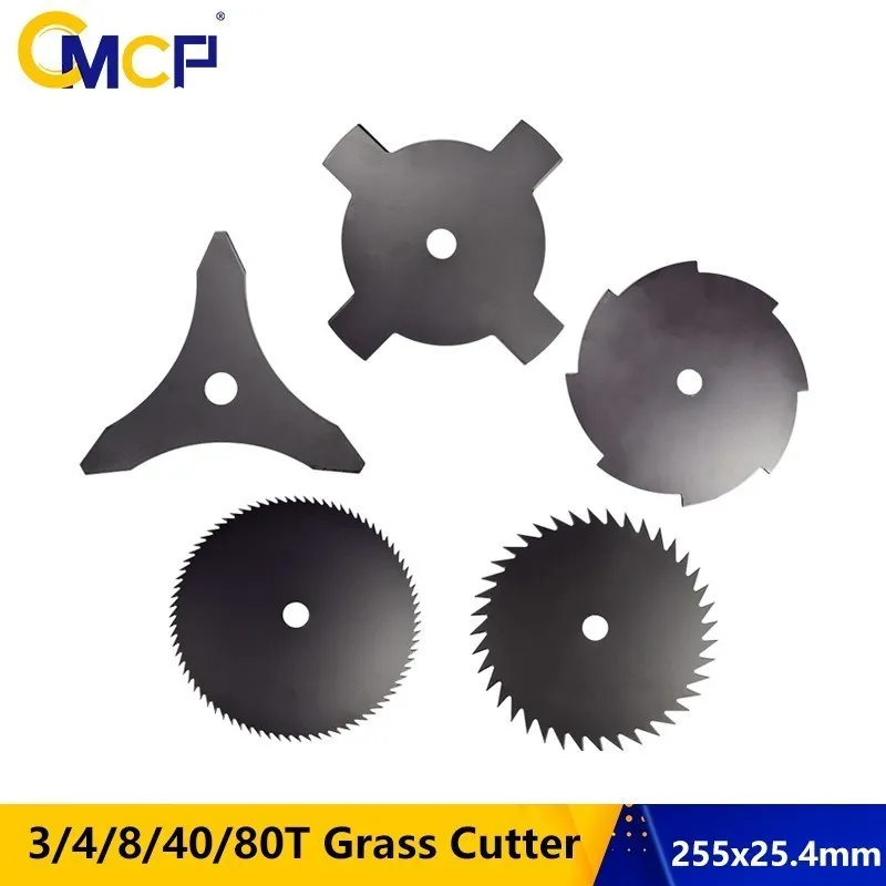 1Pc 10 Pollici Lama Decespugliatore 3/4/8/40/80T Grass Cutter Parti Attrezzo Da Giardino Accessori 255X25.4M Tagliaerba Disco Di Taglio A Lama