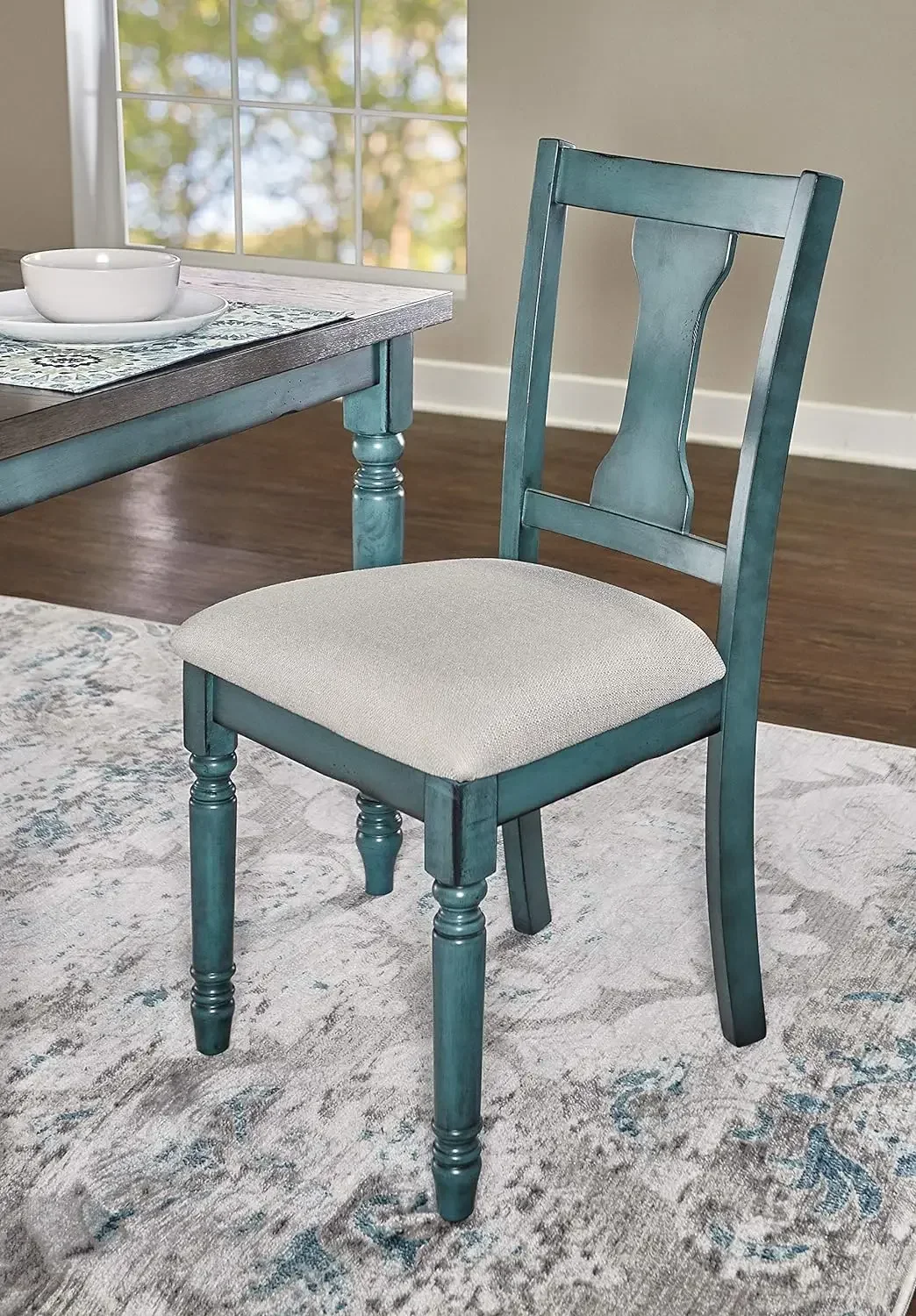 

Willow, Teal Blue, Set of 2 Side Chair, restaurant chair,dining chair