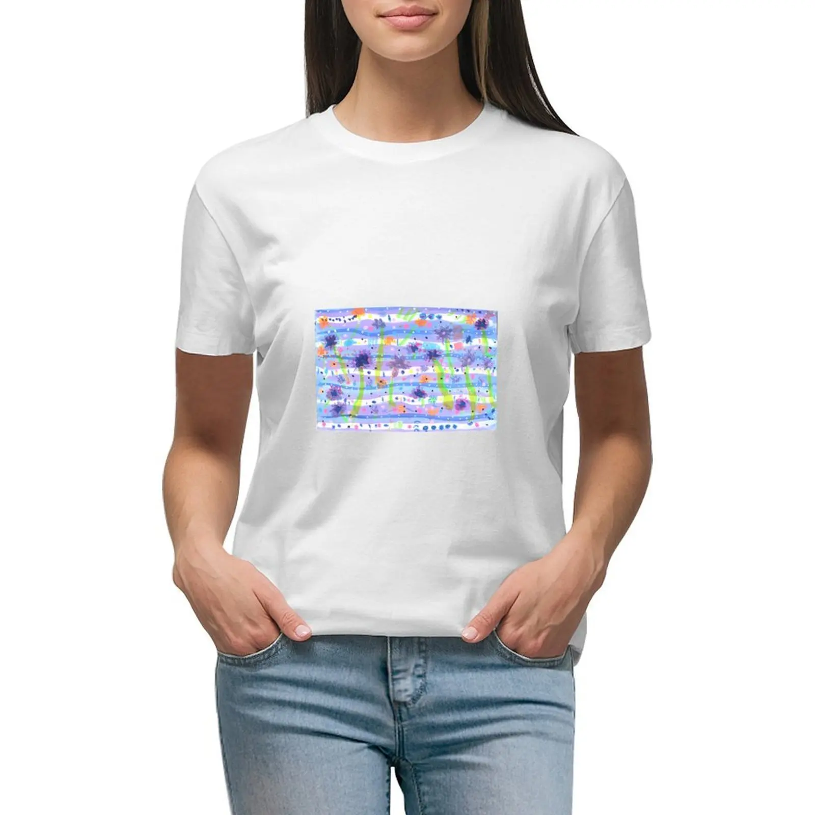 

Lavender day T-shirt shirts graphic tees anime clothes Woman clothes