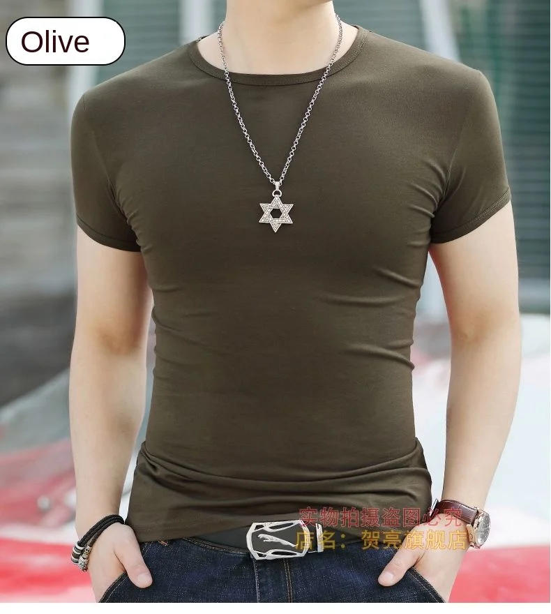 Maglietta Uomo Slim Fit Cotone - Girocollo Maniche Corte, Estiva E Traspirante - Foto 8