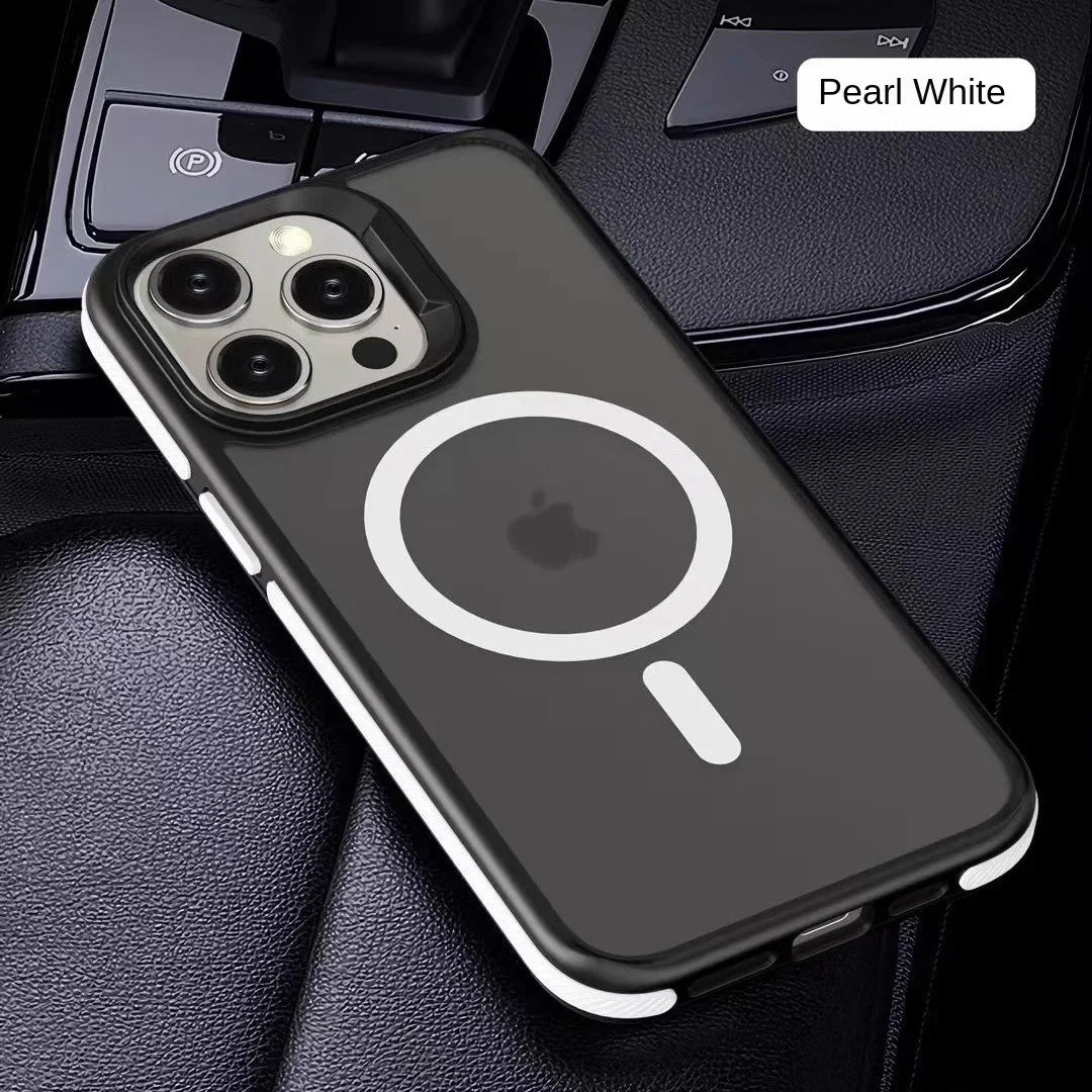 Magnetic Luxury Matte Translucent Shockproof Armor Case with MagSafe Compatibility