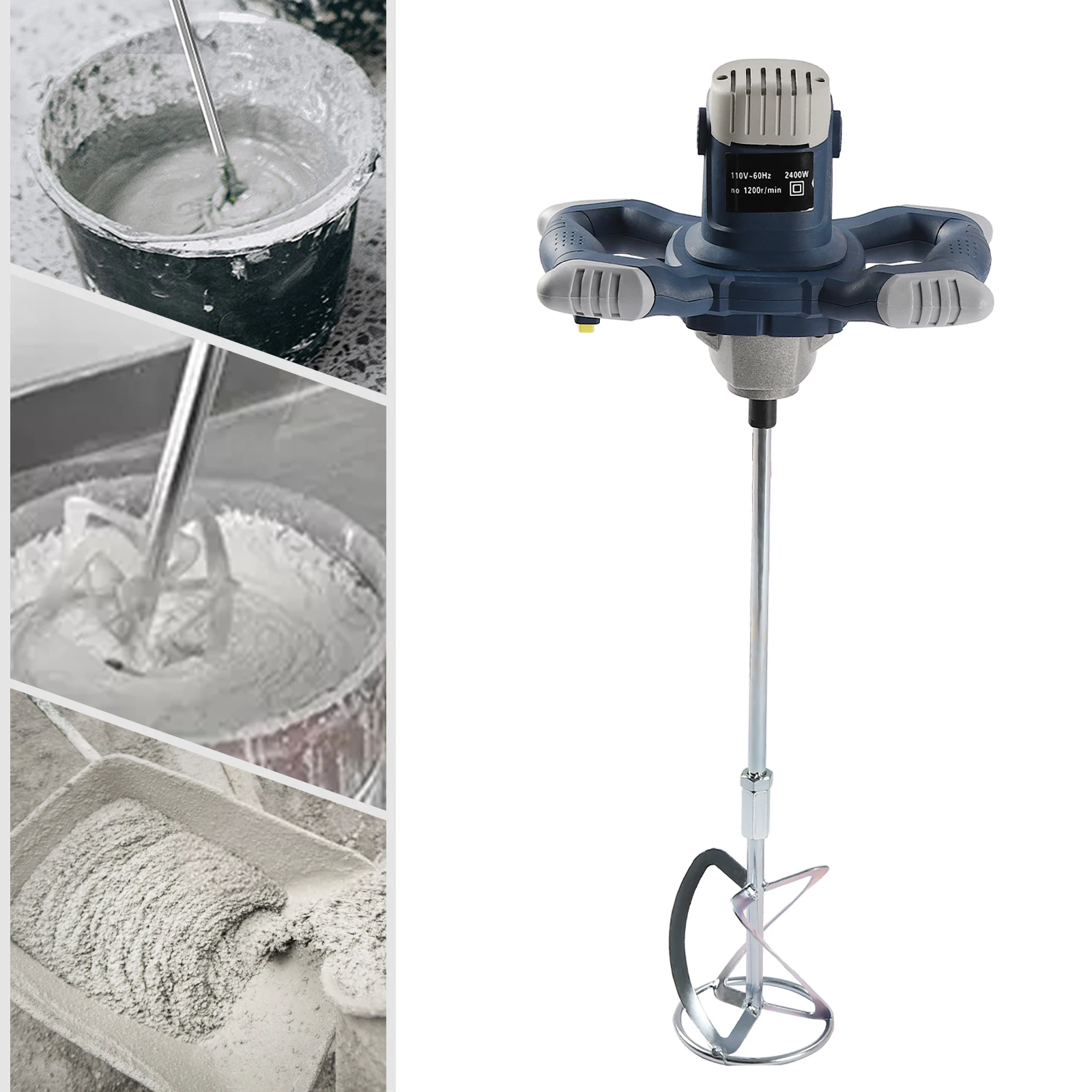 24KWPortableElectricConcreteAgitatorDrywallMortarMixerHandheld