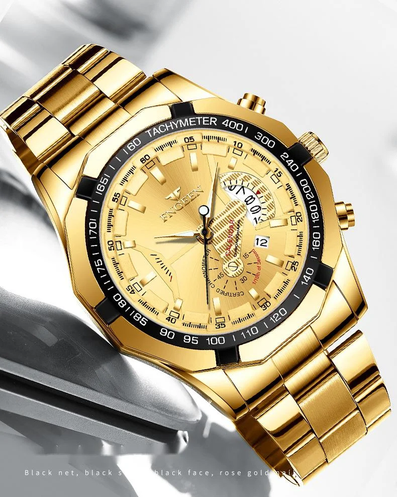 Nuevo reloj Fenzun Reloj resistente al agua Reloj de esfera grande Reloj de calendario nuevo de gran tamaño Tecnología creativa_voghion.com
