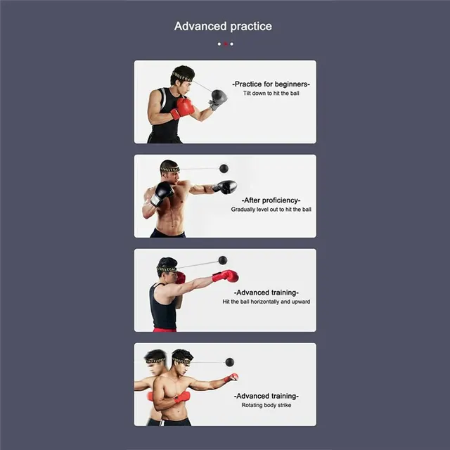 Balle d'entraînement de vitesse de boxe de tête, réaction, élastique,  enfant, adulte, ménage