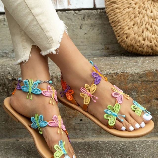 2023 Hot Sale Ladies Shoes Open Toe Women's Sandals Summer Rome Solid Color  Simple Beach Sandals Women Casual Flat Sandals - AliExpress