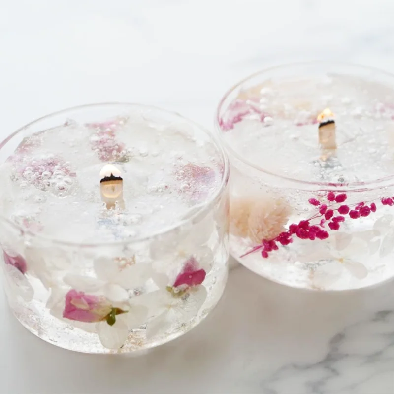 transparent jelly wax candle material DIY crystal candle cup handmade making supplies paraffin wax