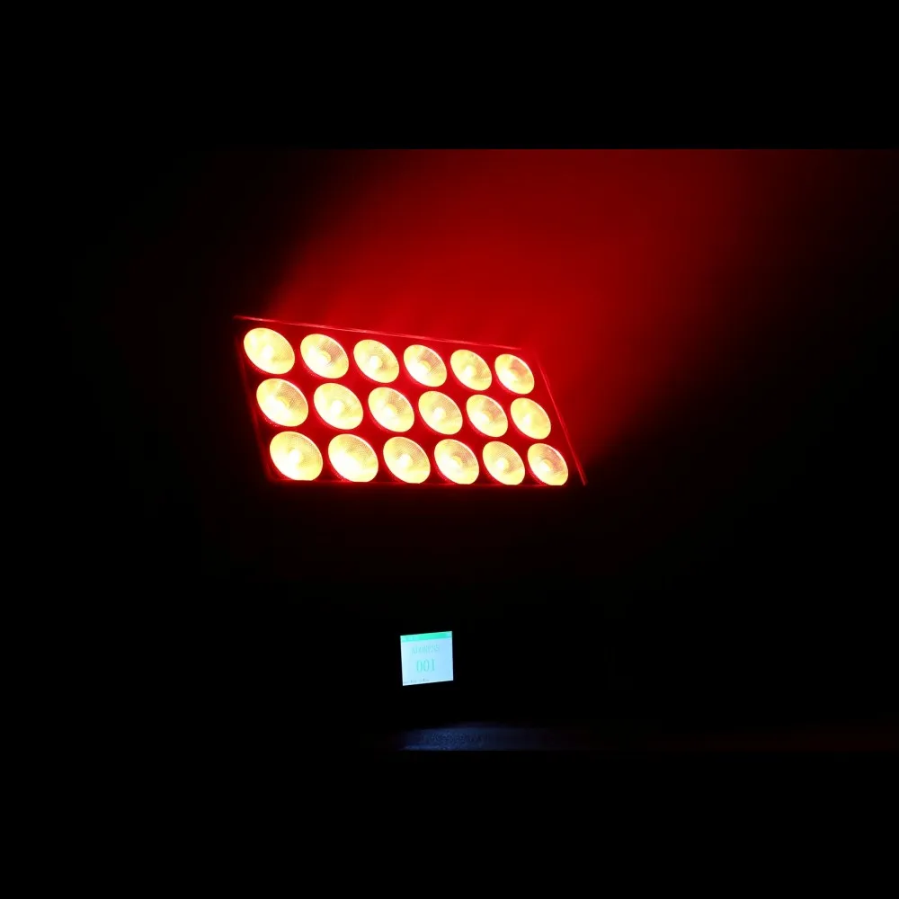 

6 шт./партия зум 18x15 Вт RGBW 4 в 1 RDM беспроводная наружная IP65 Светодиодная настенная шайба SGM P2