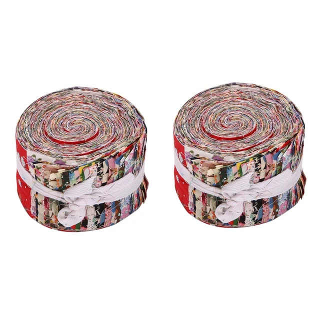 15 2.5 Quilting Fabric Jelly Roll Strips Retro Flower Power 3