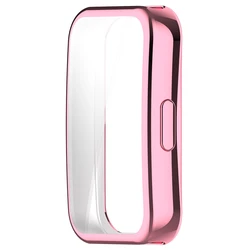 Full Coverage TPU Bumper Screen Protector Case for Smartband Accessories (Pink)