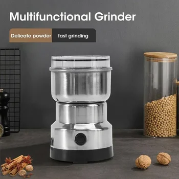 200W Electric Coffee & Spice Grinder, Stainless Steel Large Capacity 400ML Dry Food Processor, One-Touch Control for Kitchen 1