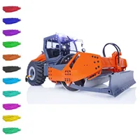 Toys LESU 1/14 Metal RC Hydraulic Road Roller Aoue-H13i TOUCAN Painted Orange Finished Remote Control Truck Model THZH1563 1