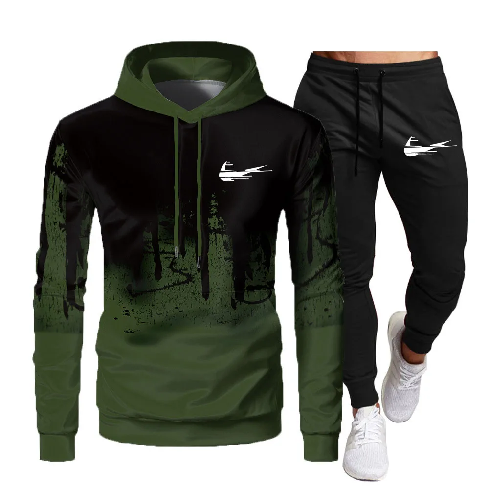 winter jackets for men 2022 Fall Winter Fleece Thick Brand Men's Sets Tracksuit Fashion Hoodies Trouser 2Pcs Sportswear Track Suit Joggers Male sports jacket Jackets