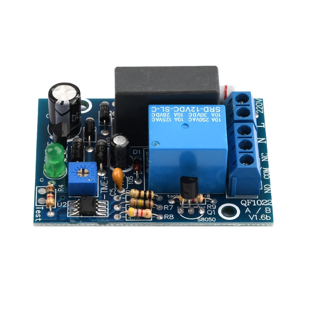 0-10h/0-100min/0-10min/0-10S Delay Close Switch Module Adjustable Timing Close Board AC 220V Timer Relay Delay Switch Module