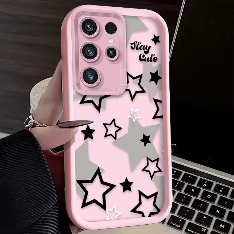 Black and White Star Phone Case - Sleek Astral Design Cover