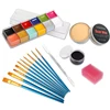 12/20 Colors Face Body Painting Fake Blood ,Halloween Professional Special Effects Makeup Kit with Wound Modeling Scar Wax 2