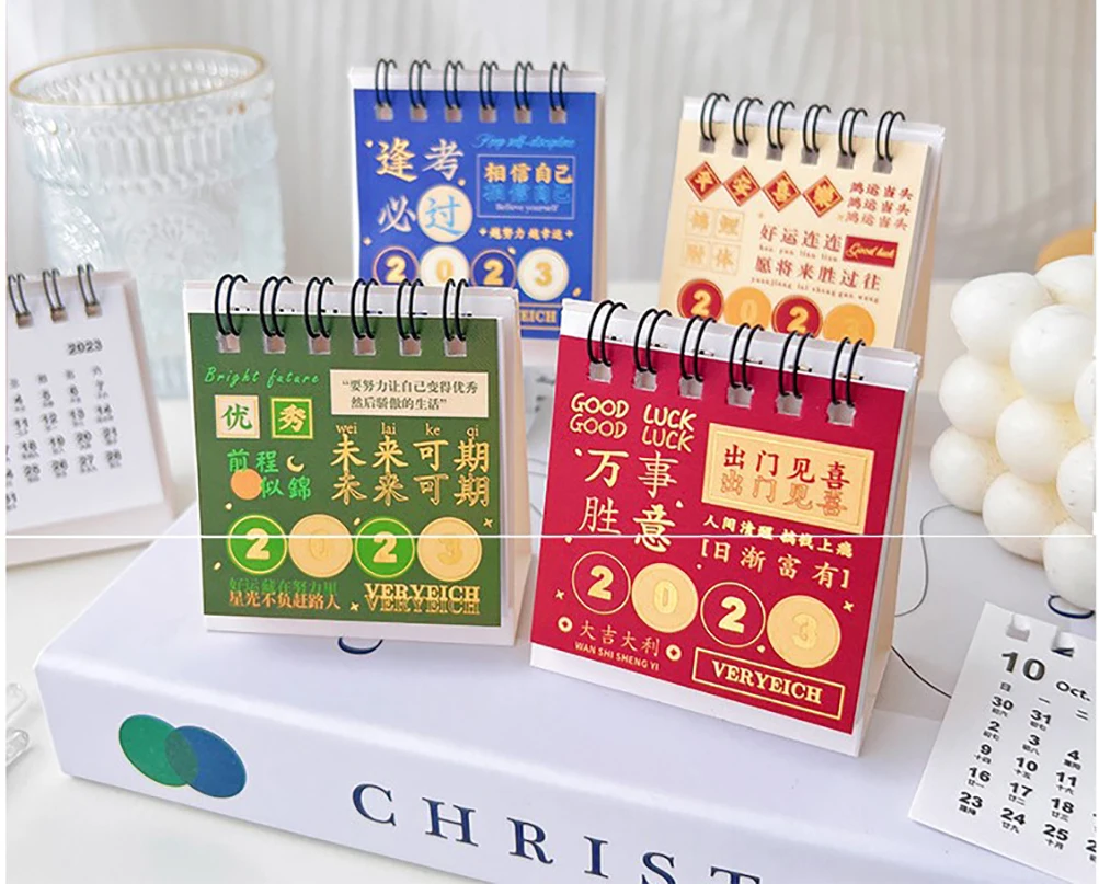 

2023 Year Creative Calendar Mini Calendar Simple Table Decoration New Year Calendar Week Calendar Mini Office Table Calendar