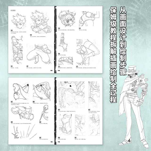 Design de personagens de mangá cyberpunk comics estilo de anime