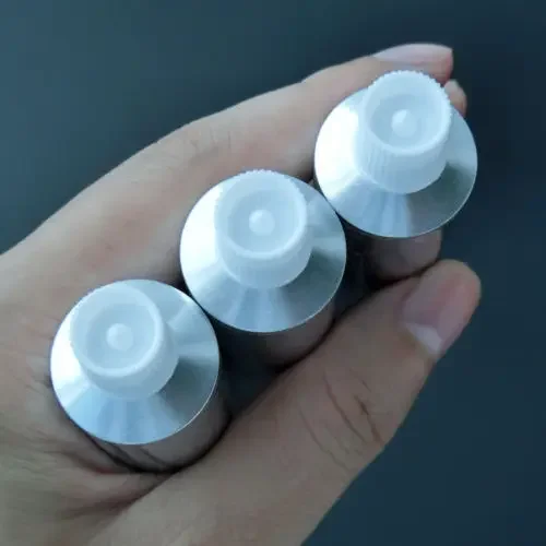 10개/팩 빈 은색 알루미늄 치약 튜브 미봉인 5ml 10ml 30ml 야외 휴대용