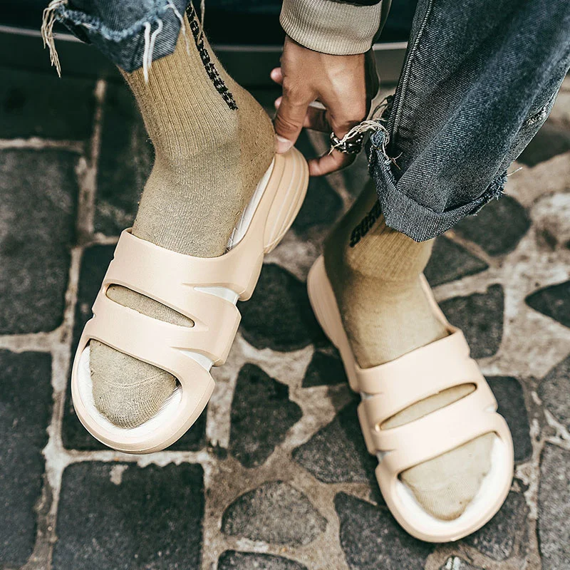 Slip Slippers for Men Non-Slip Slipper for Indoor Outdoor Slip Comfy With Thick Sole Soft Foam Sliders_voghion.com