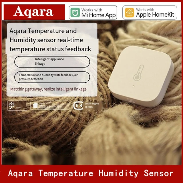 Aqara Temperature and Humidity Sensor, Requires AQARA HUB, Zigbee, for  Remote Monitoring and Home Automation, Wireless Thermometer Hygrometer