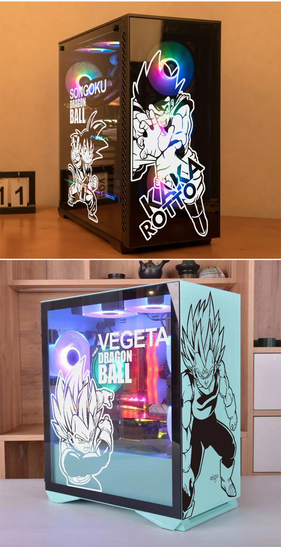 Case Sticker Mid Tower | Pc Case Stickers Decal | Anime Pc
